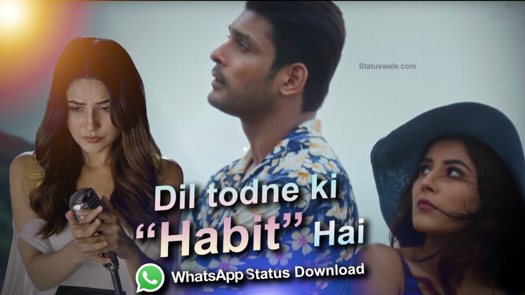 dil todne ki habit hai | Habit Song poster | #sidnaaz